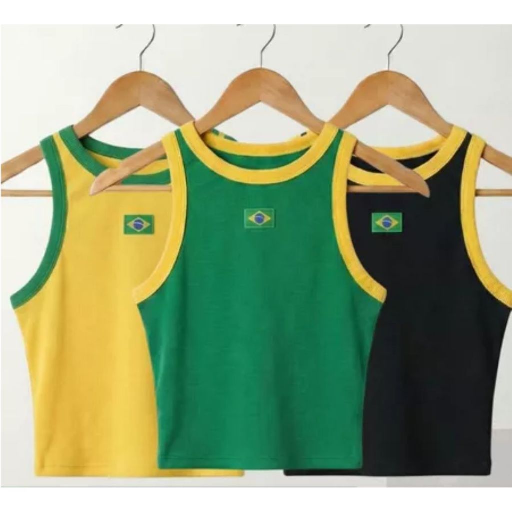 Regata Feminina Brasil Bordada Ribana