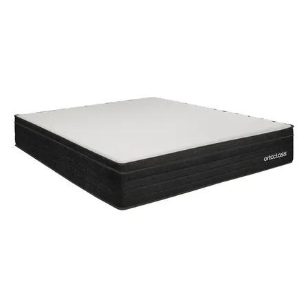 Colchão Ortobom Poli D45 Casal 28x138x188 Cm Espuma Antiácaro Hipoalergênico Preto