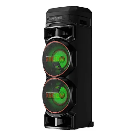 Torre De Som LG Xboom Graves Potentes, Função Dj, Diversas Conexões, Bass Boost, Iluminação Colorida, Karaokê, Party Speaker - Rnc9 Preto