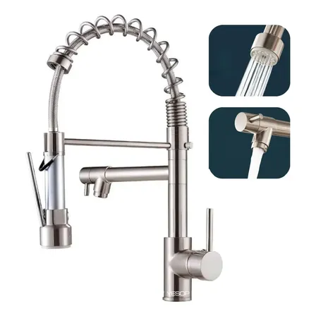 Torneira Yesop Gourmet Prateada Escovada 50cm Acabamento Escovado Cor Prateado