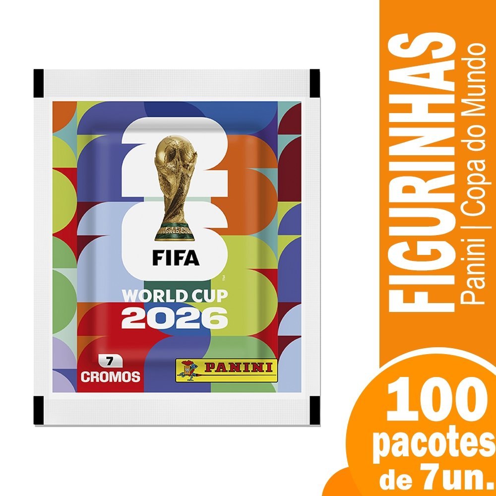 700 Figurinhas Panini da Copa do Mundo 2026 - 100 Envelopes com 7 Figurinhas Display