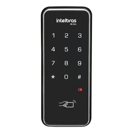 Fechadura Digital De Sobrepor Fr201 Preto Intelbras Preto/prateado