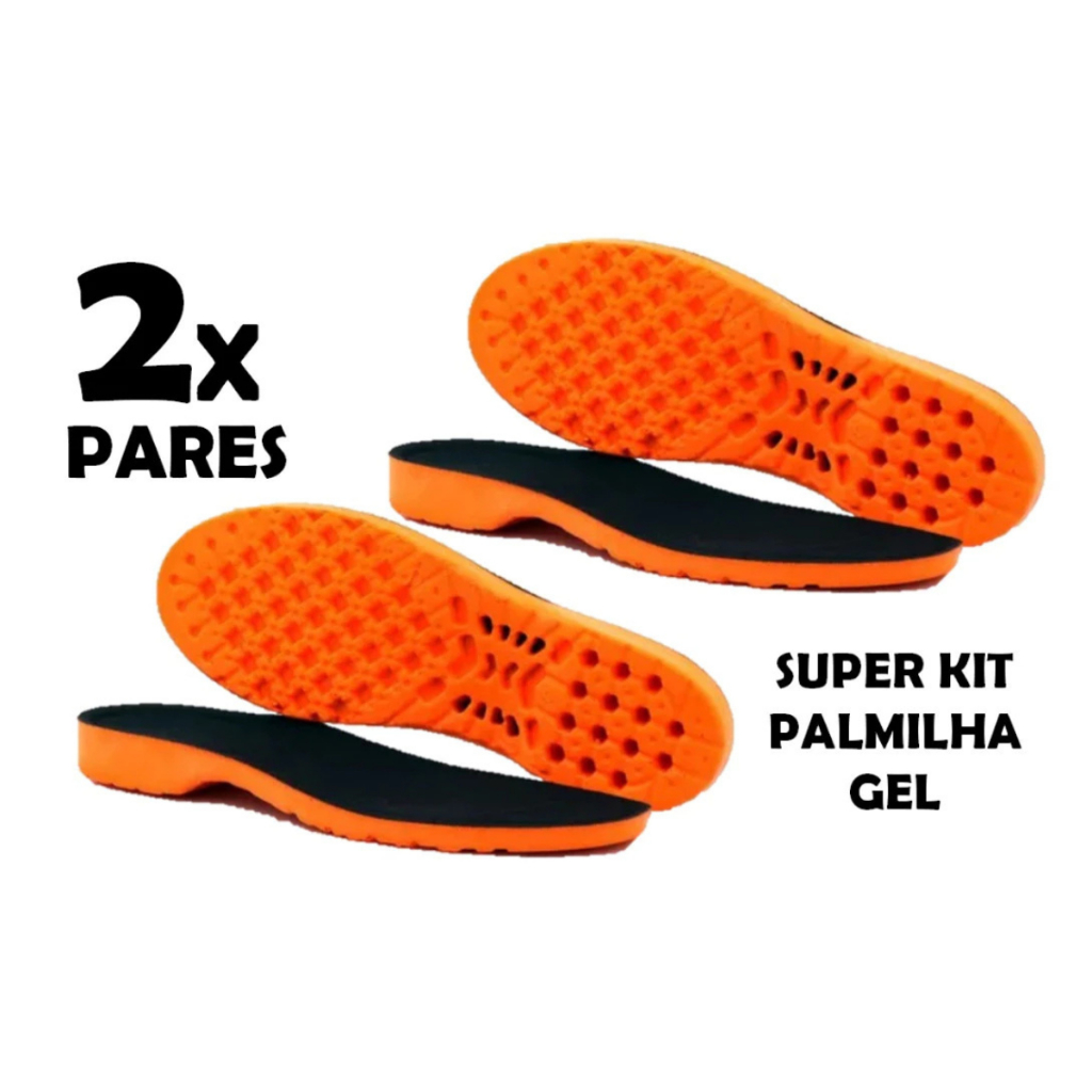 KIT 2 PARES DE PALMILHA EM GEL P.U ORTOPÉDICA ANATOMICA PARA VARIAS HORAS DE TRABALHO ENVIO IMEDIATO