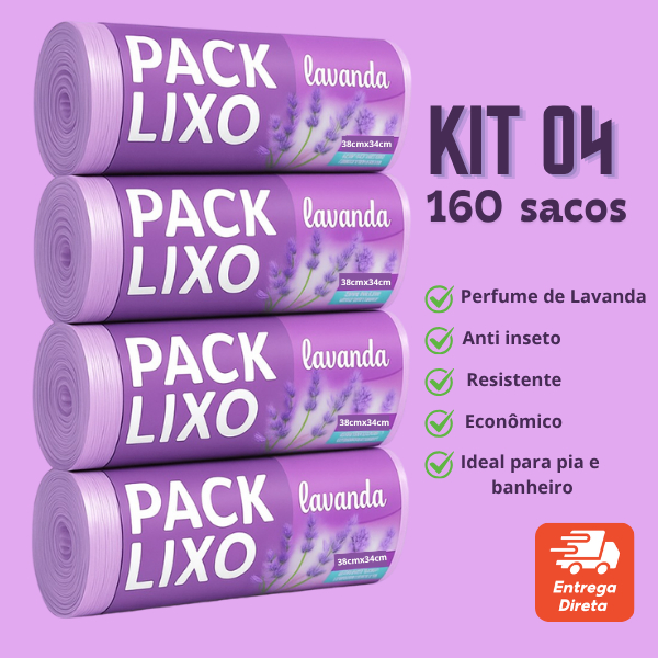 Saco de Lixo Cheiroso Lavanda 10L Saco de lixo Perfumado Neutraliza Odor Pia Banheiro Perfume Suave