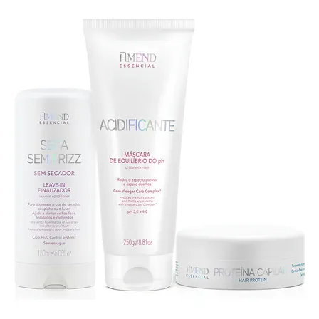 Amend Essencial Seca S Frizz + Acidifican + Proteína Capilar