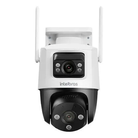 Câmera Externa Wi-fi 3mp 360° Im9+ Full Color Com Sd 64gb Intelbras Branco/preto