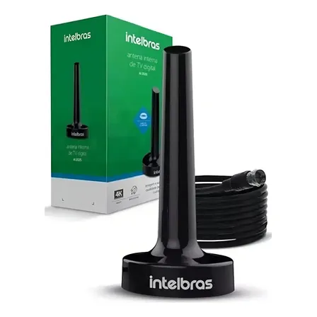 Antena Digital De Tv Interna Uhf/hdtv Intelbras - Ai2025 Cor Preto