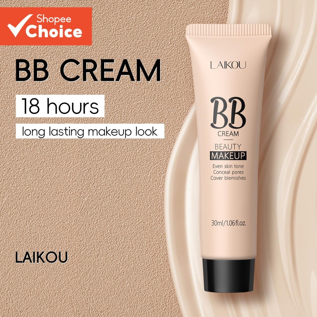 LAI KOU Creme BB À Prova D'água : Base Corretiva De Longa Duração Com Controle De Óleo-30ml