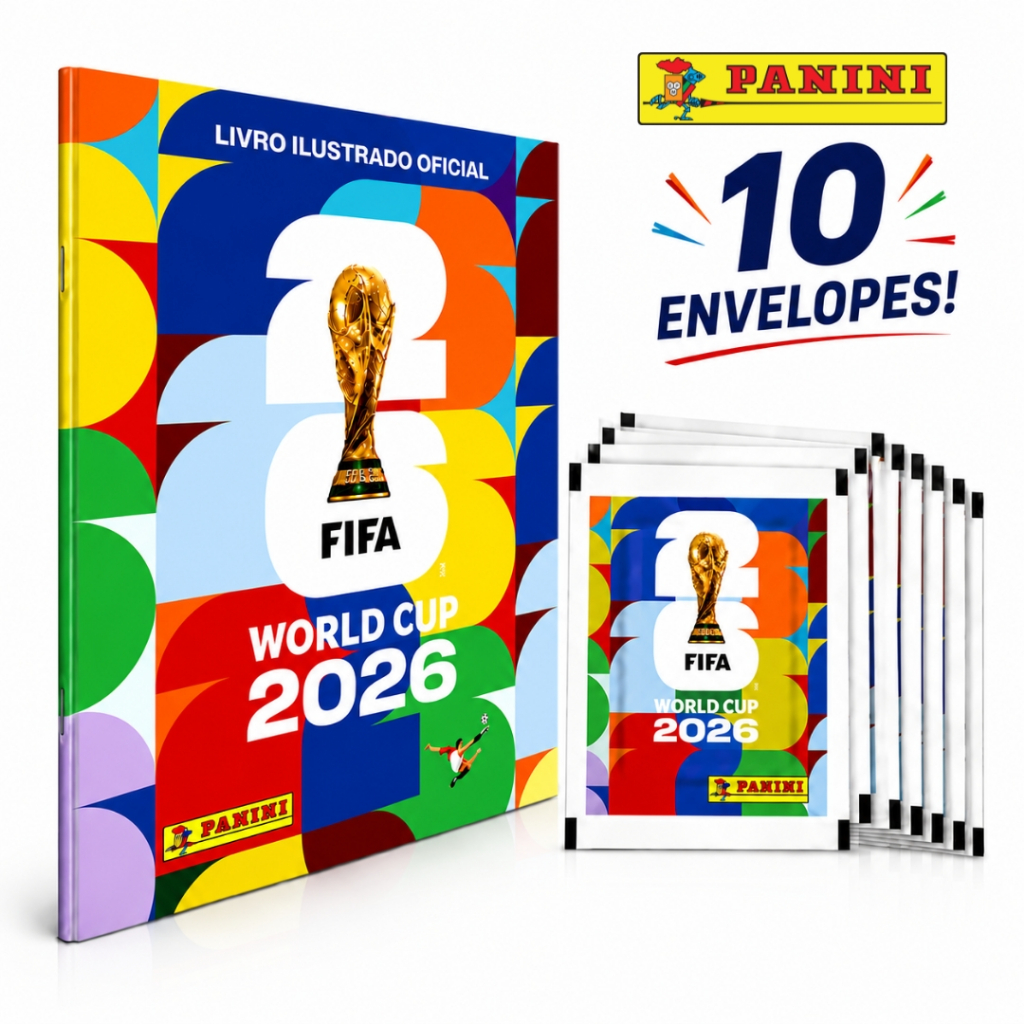 Álbum Oficial Copa Do Mundo 2026 Brochura + Figurinhas FIFA Original Futebol Colecionáveis