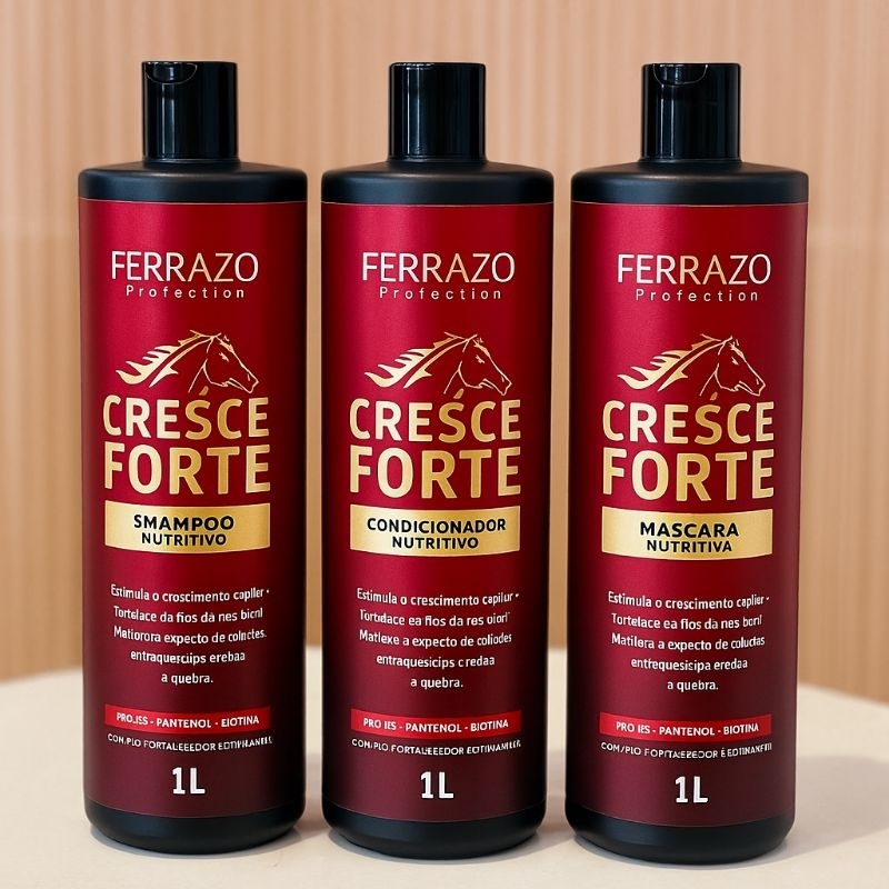 Kit Reconstrução para Crescimento Forte Ferrazo Pprofissional 3X1L