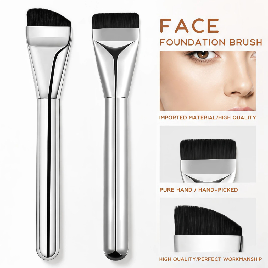 Pincel De Base de Cerda Reta/Chanfrada Corretivo - Contorno Facial, Máscara Facial, Mistura Plana Pincel De Maquiagem