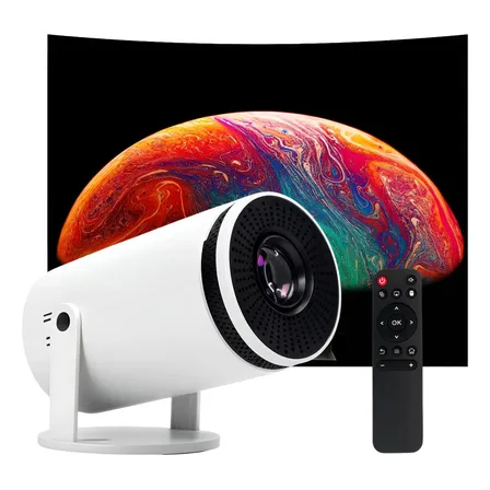 Projetor 4k Android 11 Wifi Bluetooth Hy-300 Vlx Brilho 8000lm Branco 127/220v