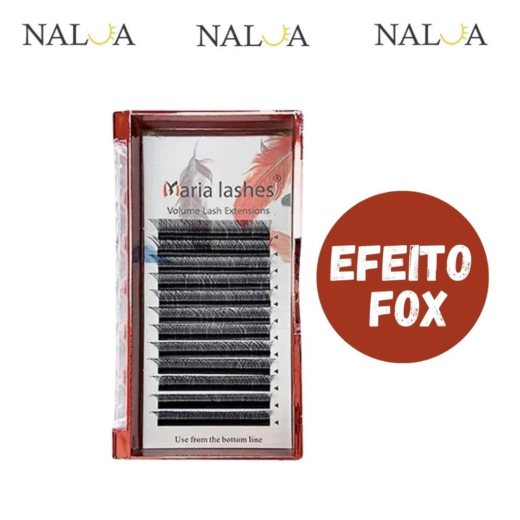Maria Lashes/Sasha 4D 5D curvatura M FOX cílios