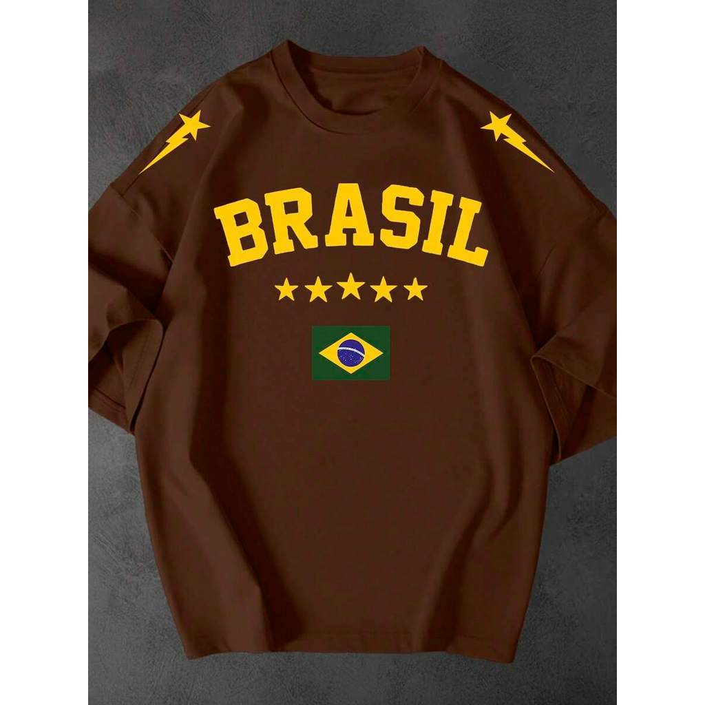 Camiseta Feminina Brasil Seleção Copa Streetwear Estilosa 100% Algodão Premium Tshirt