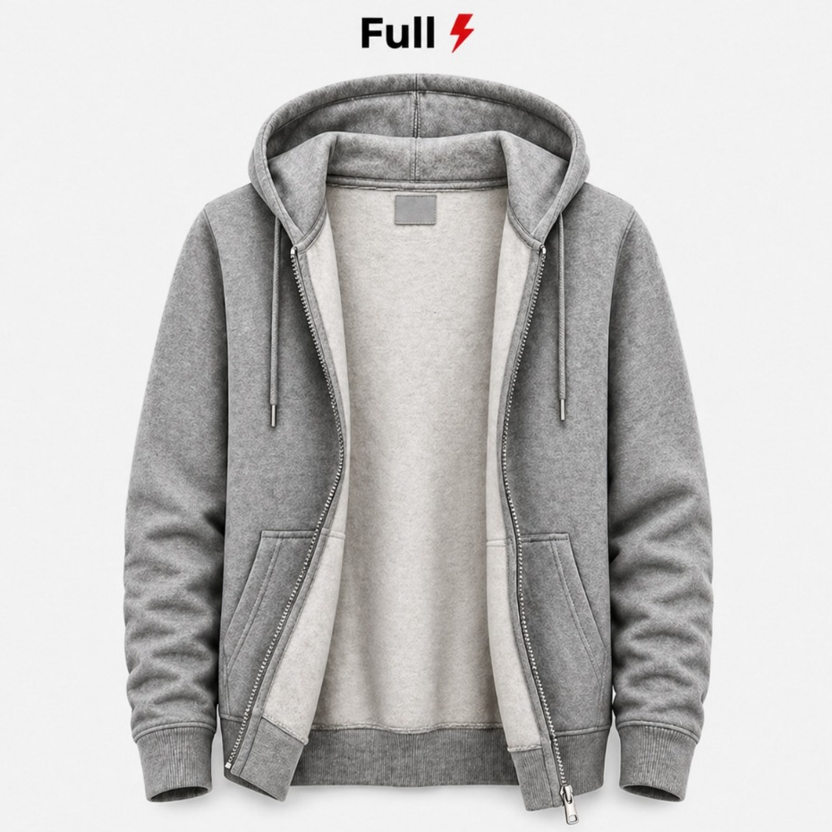 Moletom Com Zíper Masculino com Capuz Estilozo Jaqueta com Bolso Canguru Confortável Para Frio