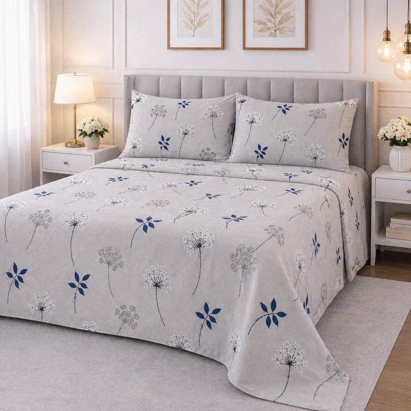 JOGO DE CAMA Queen 500 Fios Percal Toque Algodão + 2 Fronhas 50x70 | Cobre Leito Luxo Sem Elástico