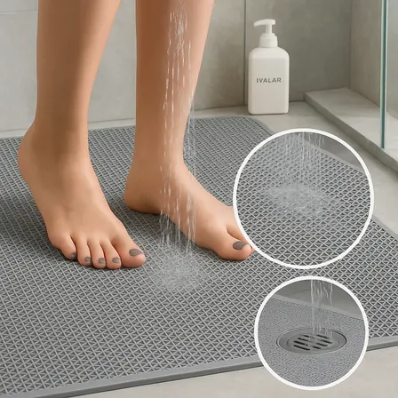 Tapete Para Banheiro Box Antiderrapante 1,00x0,60 Macio Pvc