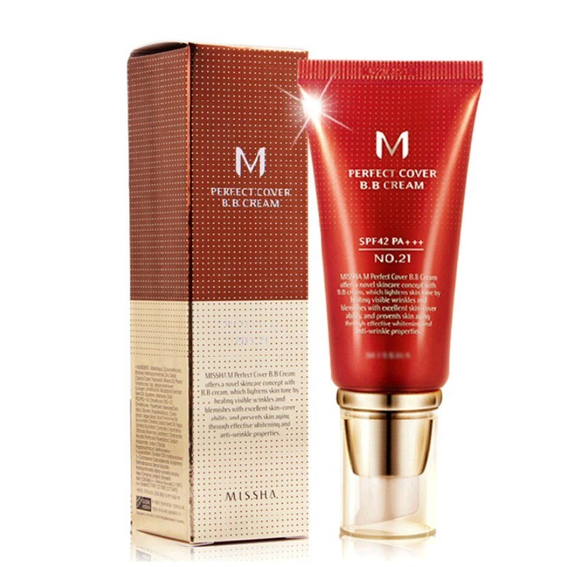 Missha M Perfect Cover BB Cream Mystery Shang Beauty Concealer/RX Fps 42 PA + 50ml Corretivo Hidratante Natural