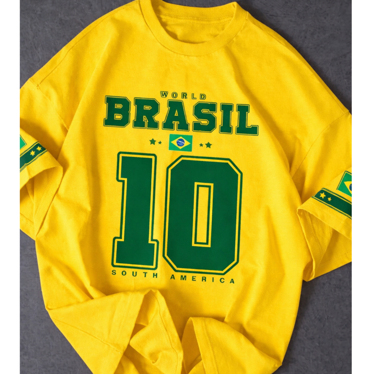 Camisa Camiseta Brazil Blusa Brasil Copa Lançamento 100% Algodão