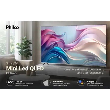 Smart Tv Philco 65 P65cga Qled Mini Led Quantum 4k Uhd Google Tv Wifi Bluetooth 110/220v