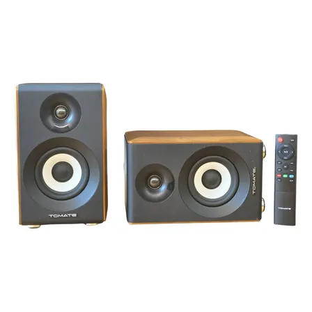 Caixa De Som Tomate Mts-2035 110w Rms 2.0 Bluetooth Hdmi Arc Marrom 127/220v