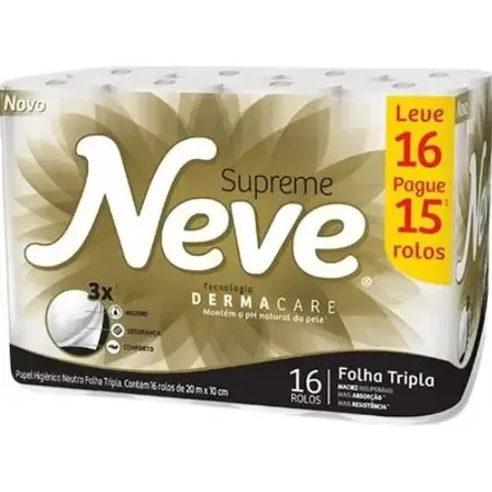 Papel Higiênico Neve Supreme Folha Tripla