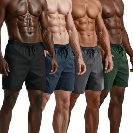 Kit 4 Short Praia Masculino Bermuda Tactel Academia Corrida