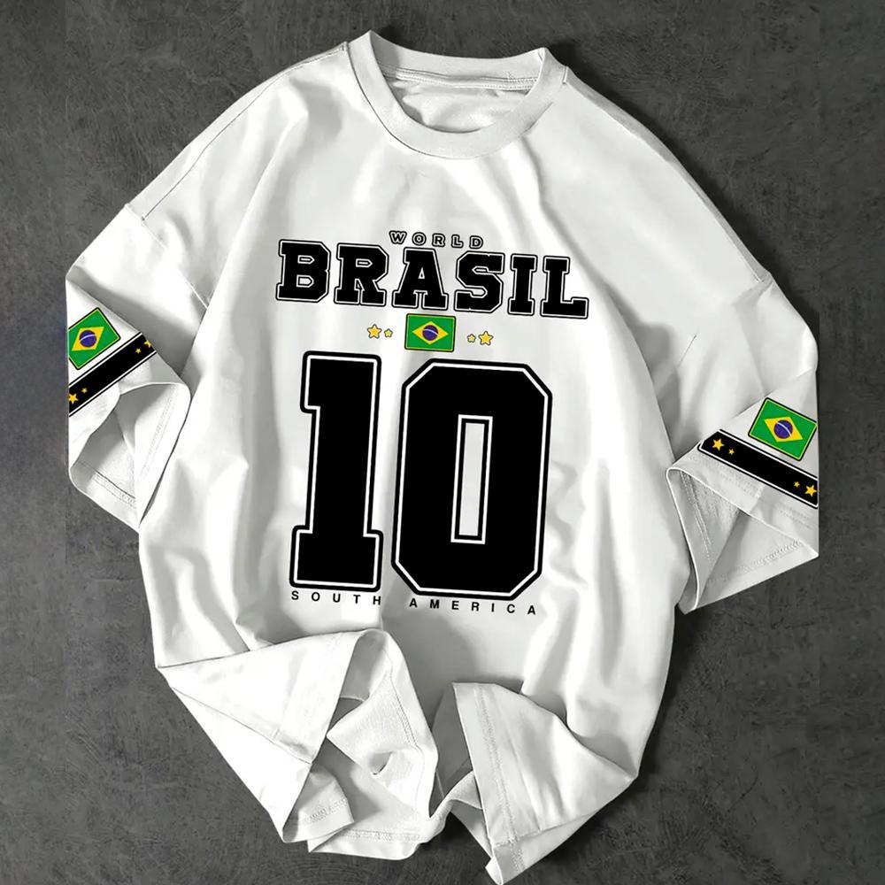 Camiseta Básica Algodão Unissex World Brasil South América
