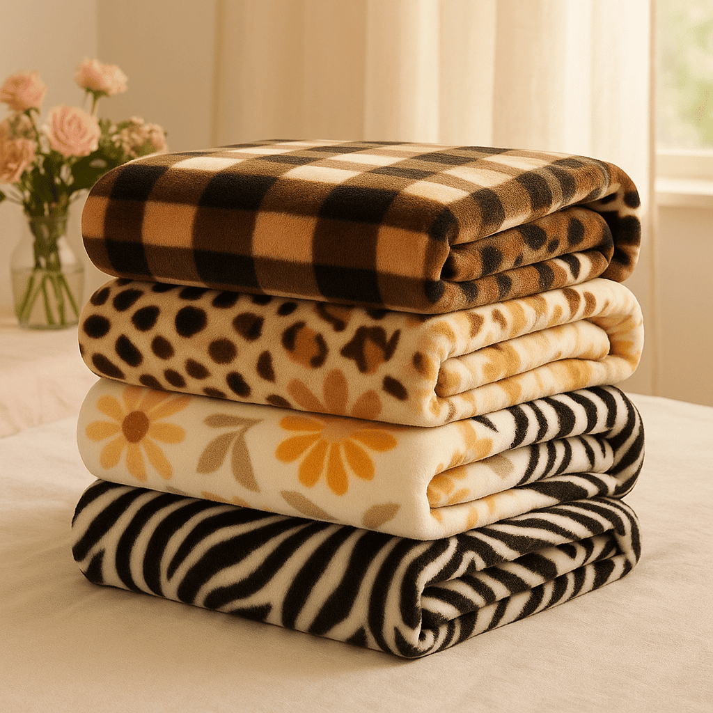Kit 3 Cobertores Manta Casal Soft Estampada Promoção