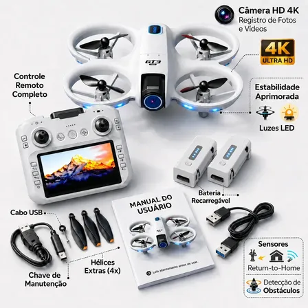 Popsy Drone Mini Gt3 Branco