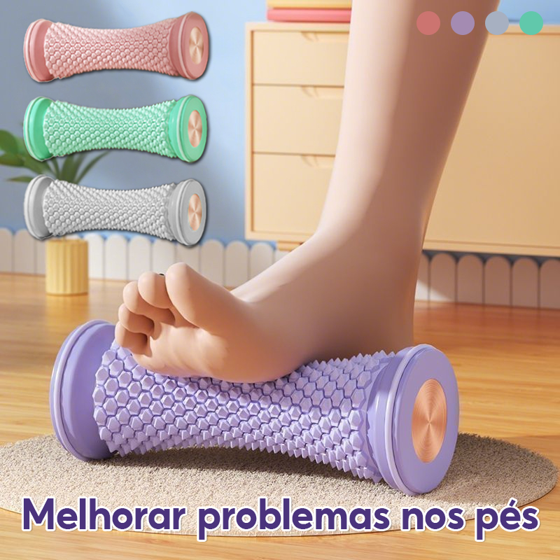 Massageador de Pés Rolo e Bola de Fáscia Plantar, Massagem Manual para Relaxamento Muscular
