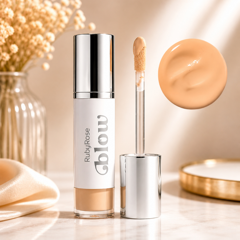 CORRETIVO LÍQUIDO SO REAL BLOW RUBY ROSE Alta Cobertura Natural 4ml