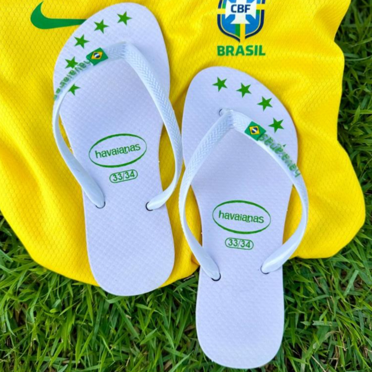 Chinelo De Dedo Feminino Brasil Varias Cores Bandeirinha Copa 2026