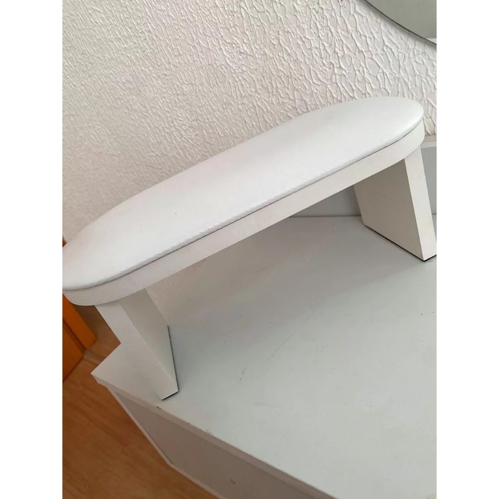 Apoio de Mão - Apoiador de Mão MDF Padrão Branco - Nail designer Manicure -  Alongamento de Unha