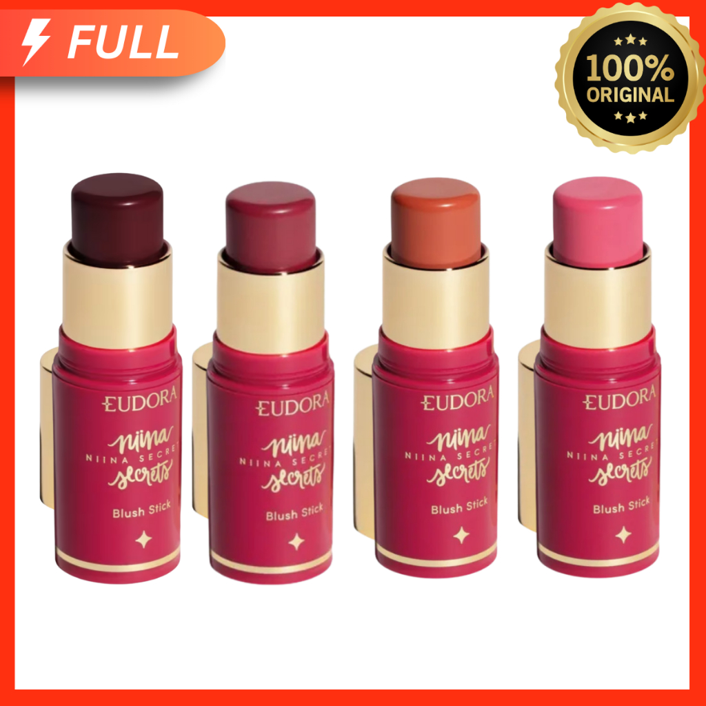 Blush Stick Daily Niina Secrets 5g Acabamento Natural Tom Rosa, Coral, Malva e Amora - Eudora