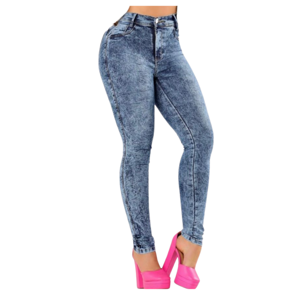 Calça Jeans Feminina Cigarrete Cintura Alta Com Lycra Elastano Empina Bumbum Promoção