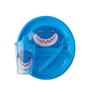 Kit Alimentação Infantil Azul - Bambini - com 3 peças