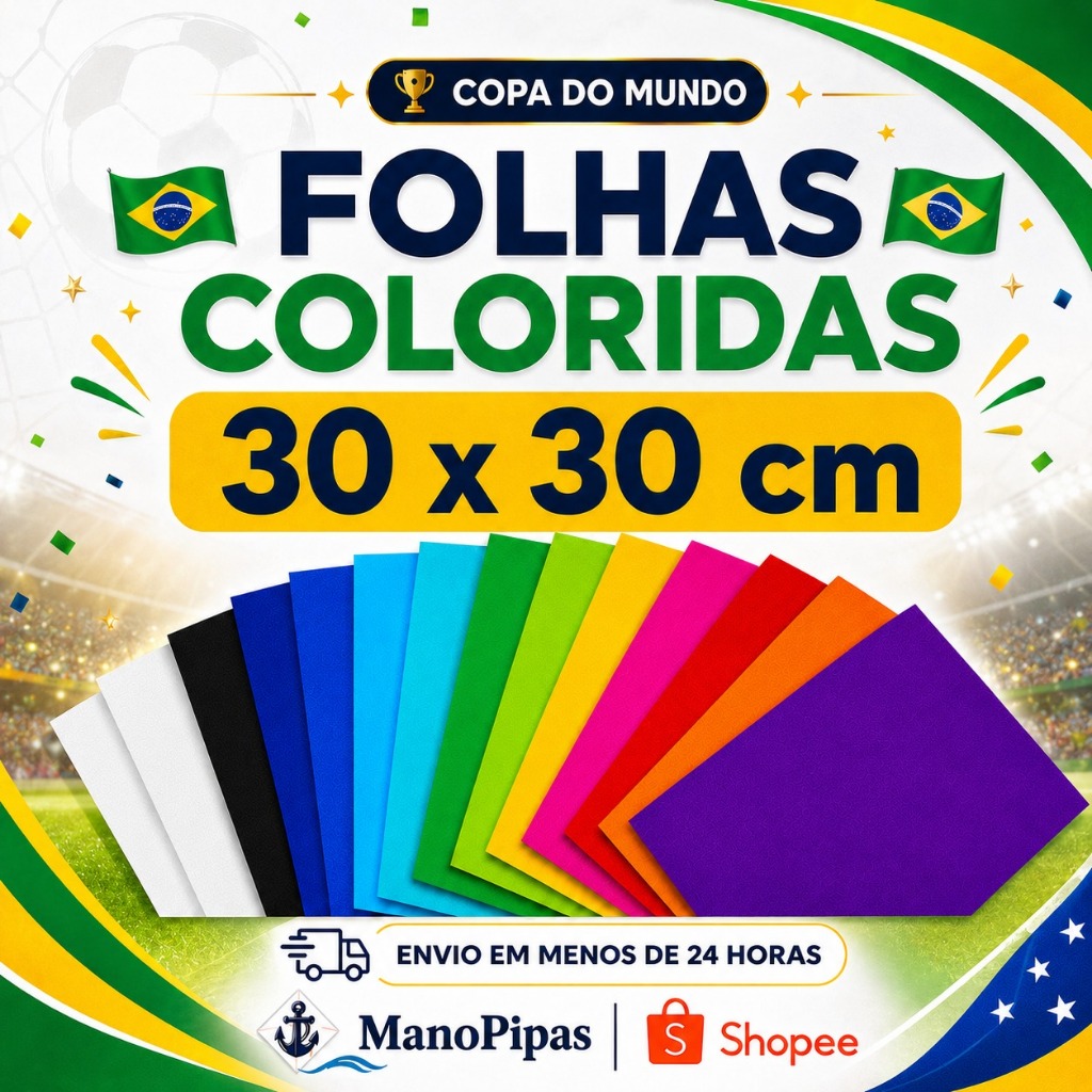 Papel Seda Colorido 30x30 Para Pipa Artesanato Copa Bandeirinha 100 200 300 400 Folhas ManoPipas