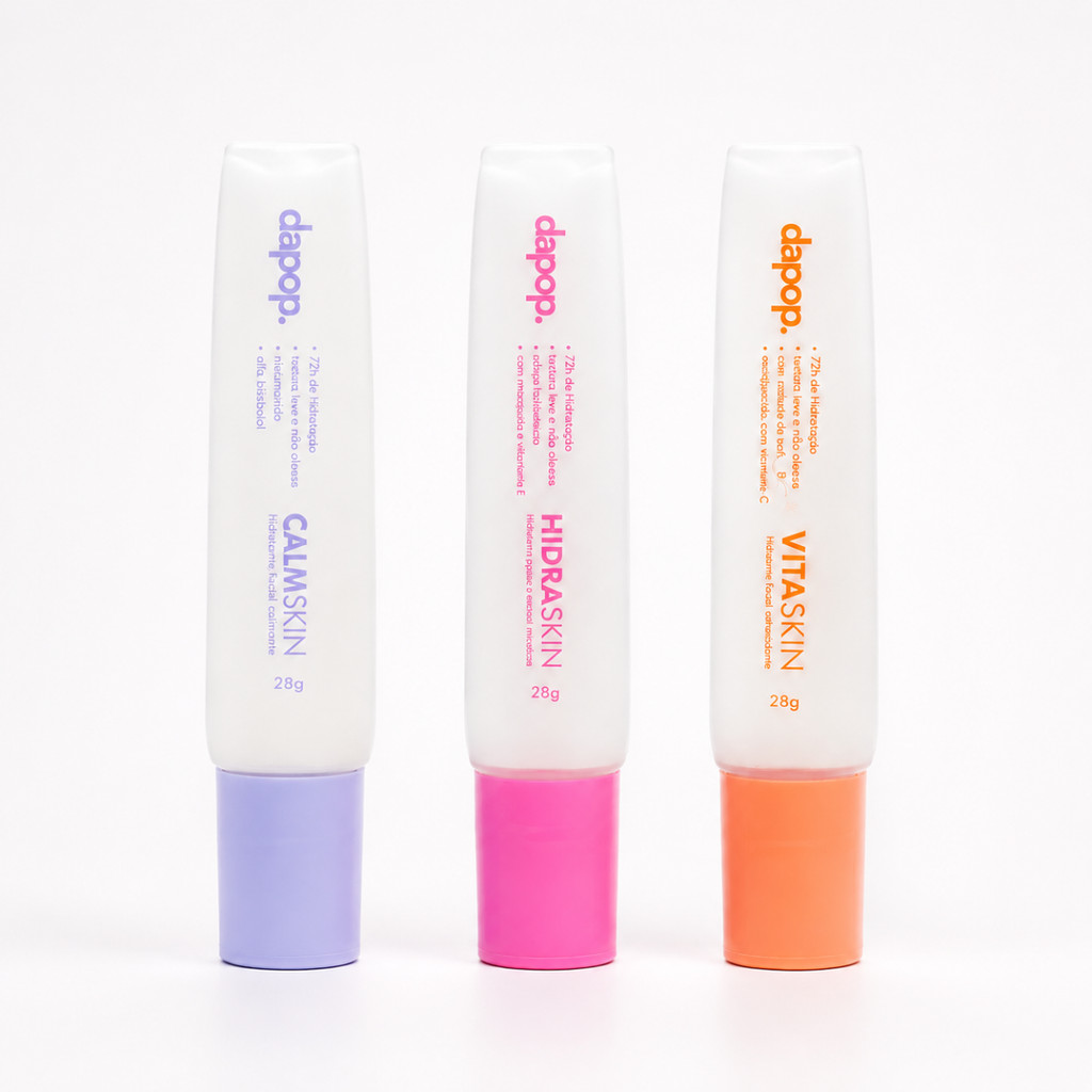 Hidratante Facial Calmskin, Hidraskin, Vitaskin - Dapop Vitamina C Rosa Mosqueta Niacinamida Creme Rosto
