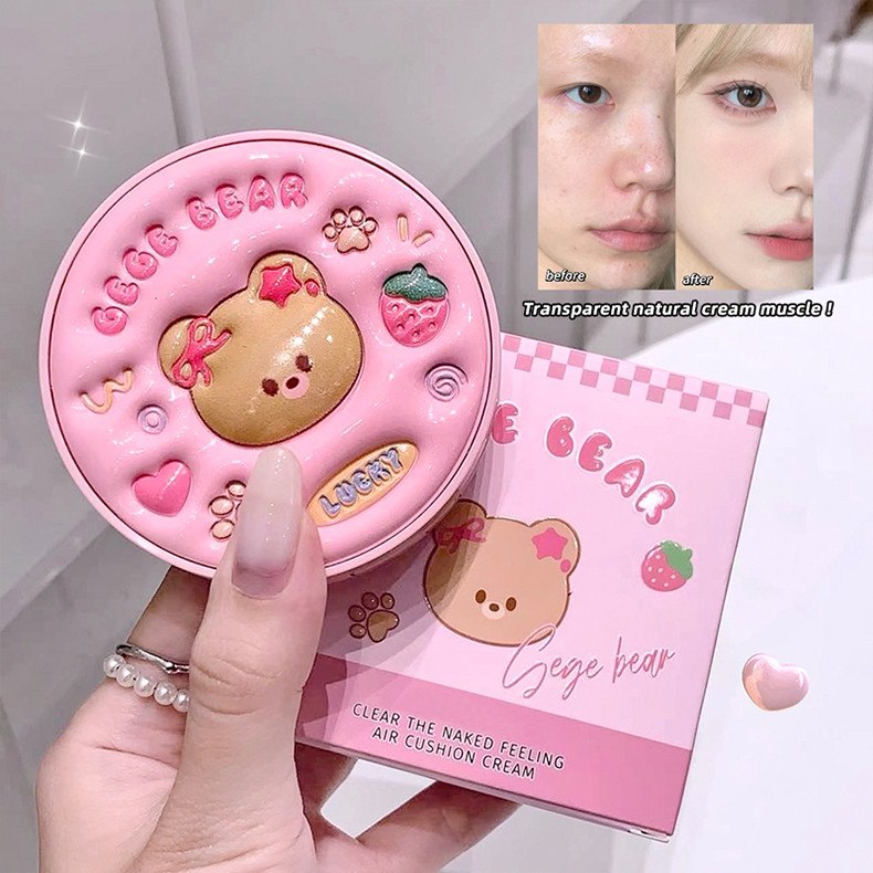 [Rob] Gege Bear Face BB Cream Almofada De Ar À Prova D'água Air Cushion Foundation