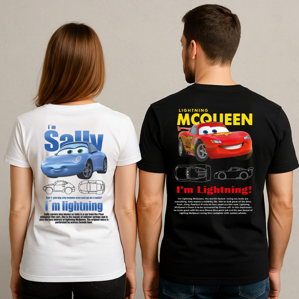 Kit camisa casal relampago mcquenn sally dia dos namorados presente
