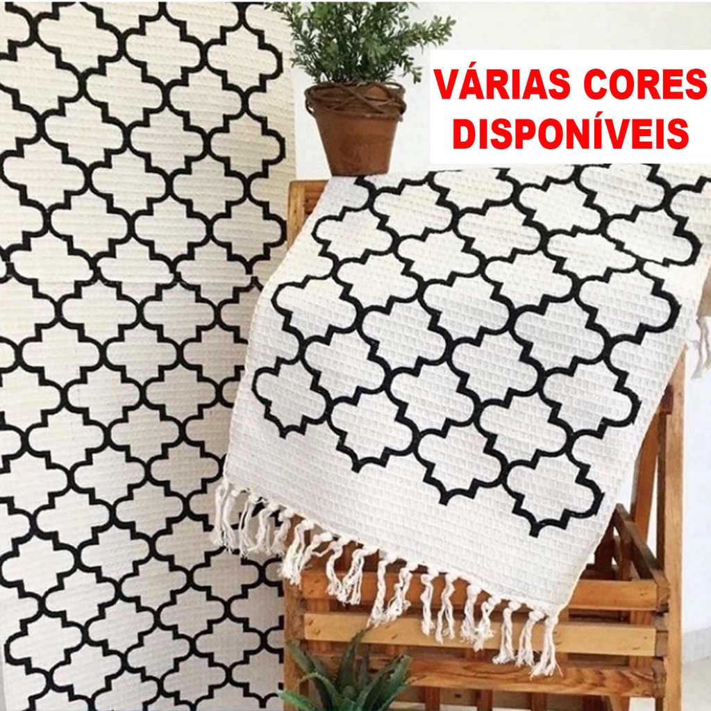 Kit Passadeira Cozinha 3 Peças Jogo Tapete Geométrico Decoração Casa Excelente Qualidade Tecido