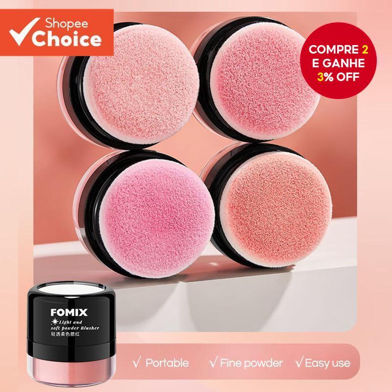 Blush De Cogumelo Com Espelho E Puff Textura Sedosa Em Pó Contorno Destaque Rosto De Longa Duração