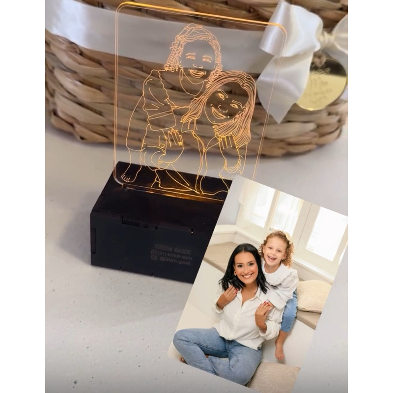 Luminária Personalizada Foto Presente Criativo Lembrancinha Aniversário Casal Família Romântico