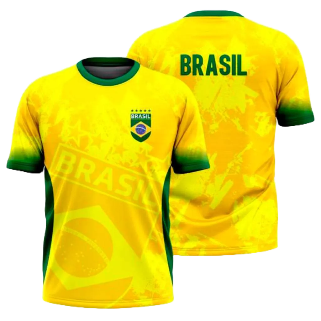 Camisa do Brasil Amarela Camiseta Futebol Torcedor MODELO  2