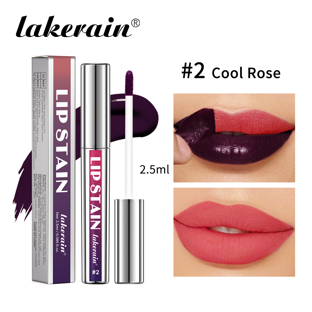 Mancha Labial Removível Lakerain Velvet , Acabamento Fosco Leve | Desgaste O Dia Todo Brilho Resistente A Transferências
