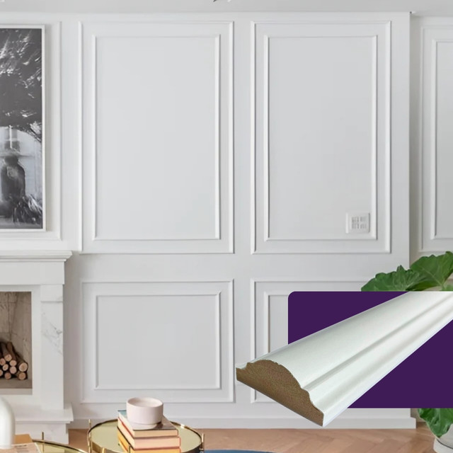 KIT 3UN Boiserie Adesivo 60x90 Revestimento MDF Moldura Madeira Parede