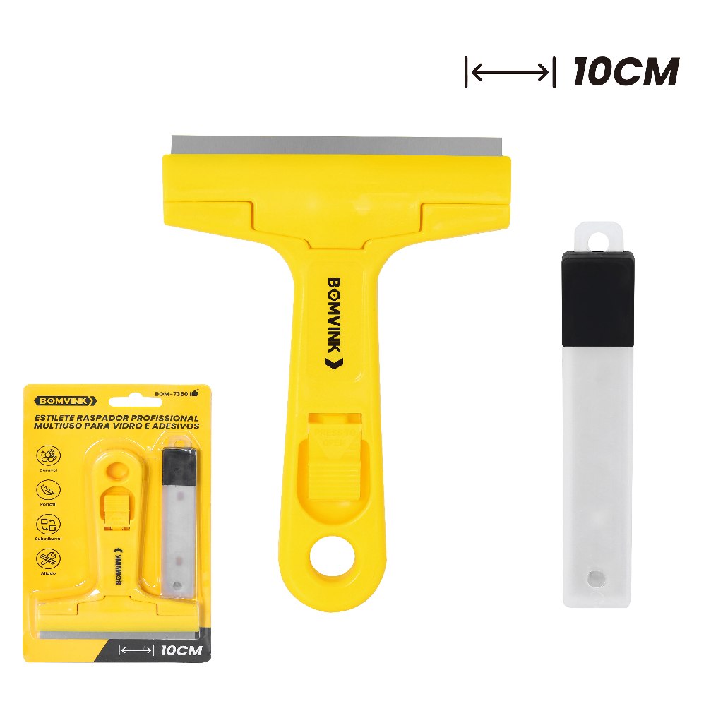 Raspadores Multiuso Para Limpar Box Com 5-10 Lâminas Profissional/Vidro Piso Cerâmica Azulejo