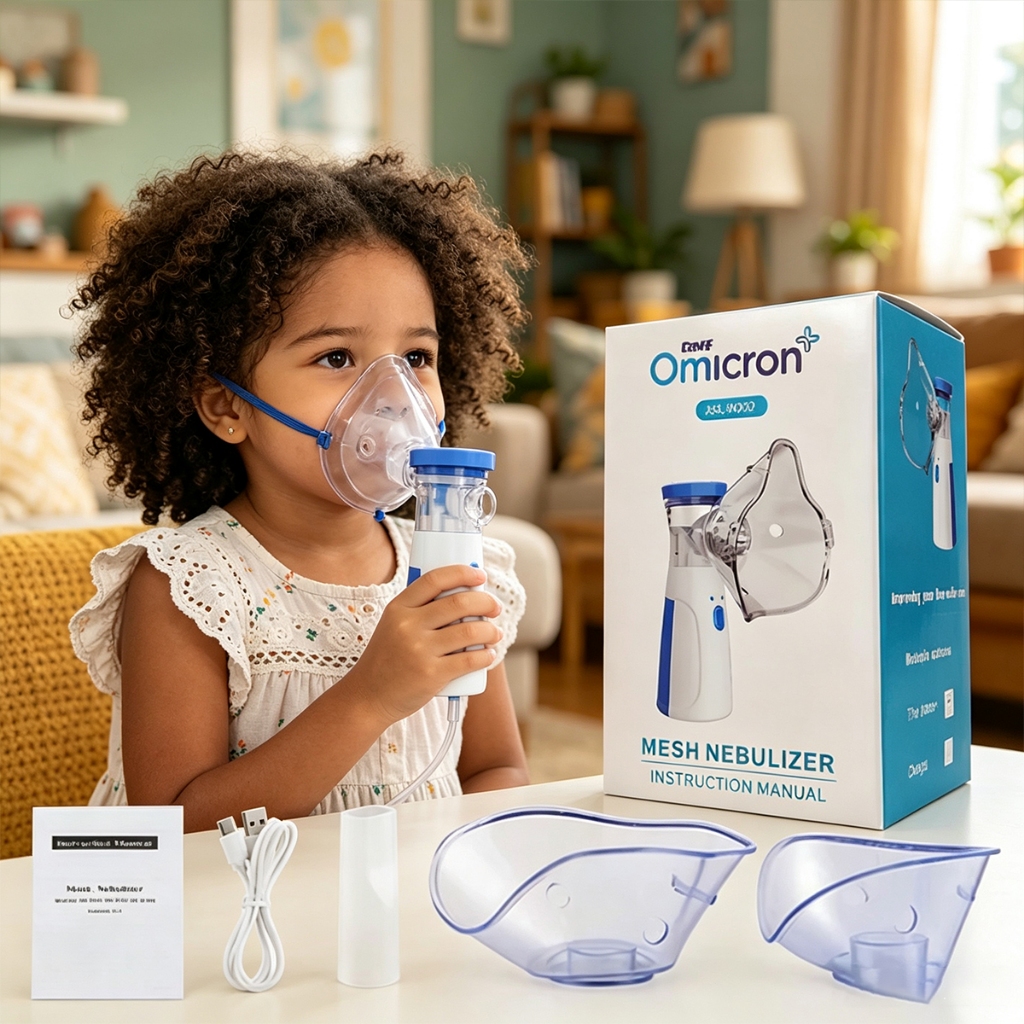 Inalador Nebulizador Portátil Ultrassônico de Baixo Ruído para Crianças e Adultos -N11