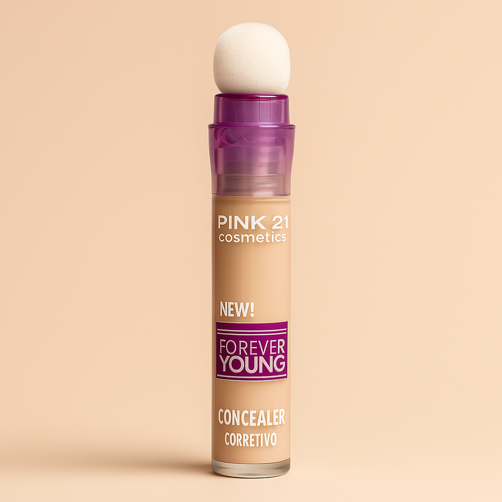Corretivo Forever Young Líquido Com Aplicador De Esponjinha - PINK 21 COSMÉTICS